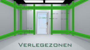 Verlegezonen / installationszonen in einem Raum