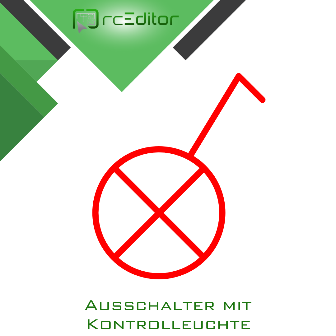 Ausschalter mit Kontrollleuchte Symbol