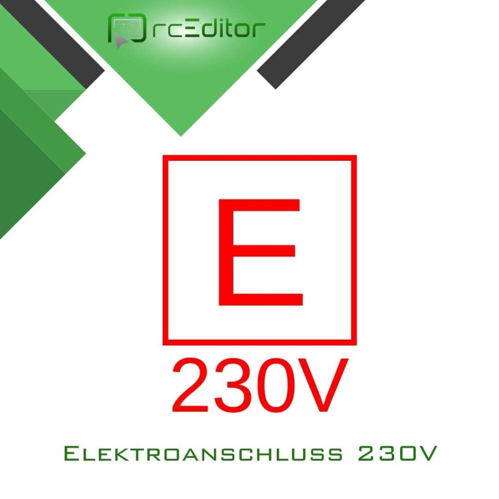 Symbol für Elektroanschluss 230V