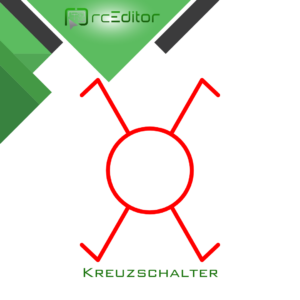Kreuzschalter Schaltbild mit rcEditor Logo