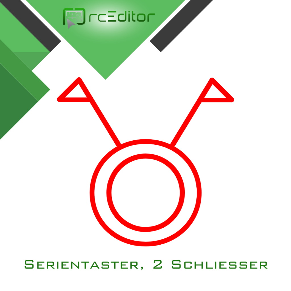 Schaltplan Serienschalter, 2 Schließer, rcEditor.