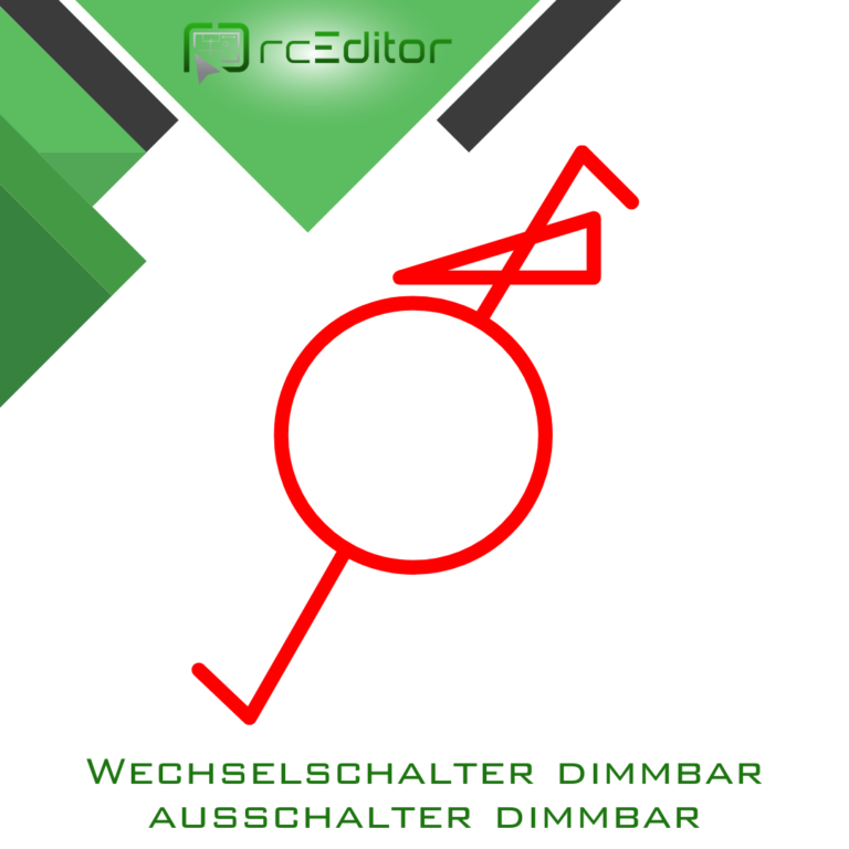 Wechselschalter und Ausschalter dimmbar Symbol