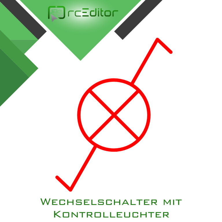 Wechselschalter mit Kontrollleuchte Symbol