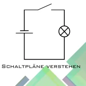 Elektrischer Schaltplan mit Glühbirne und Batterie