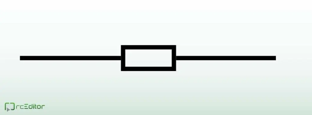 Flussdiagramm mit Rechteck und zwei Linien