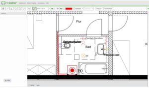 Elektrische Installationsplanung für Badezimmer.